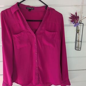 Express Women's Pink Blouse